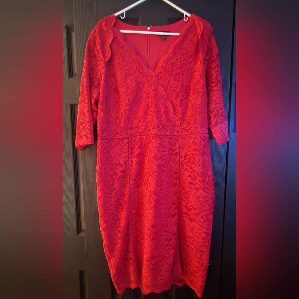 BNWOT Thalia Sodi Beautiful red lace dress..